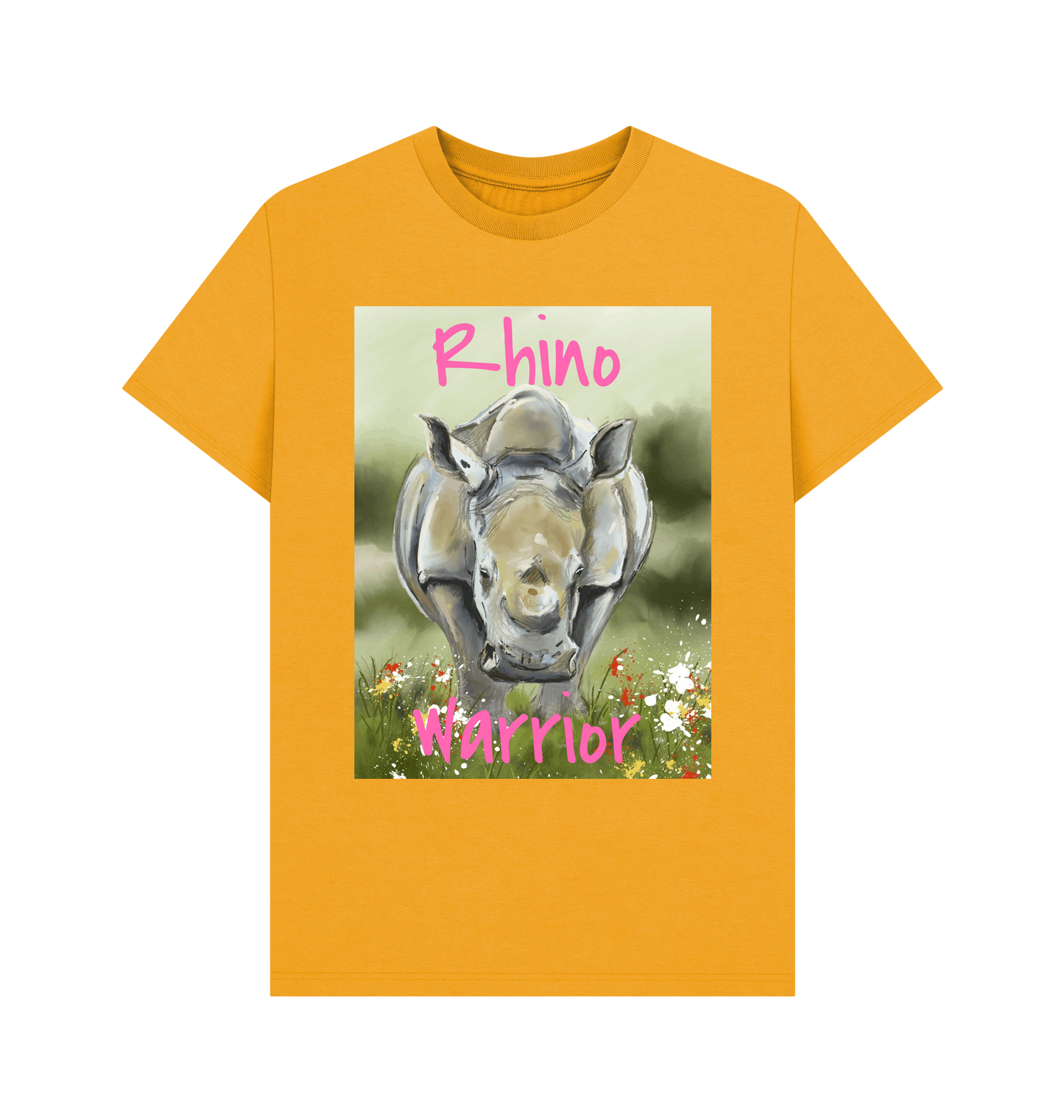 Mustard Printed T-shirt Front