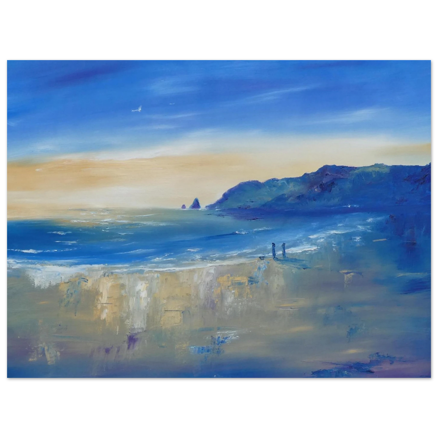 Constantine Bay Cornwall coastal oil painting fine art print