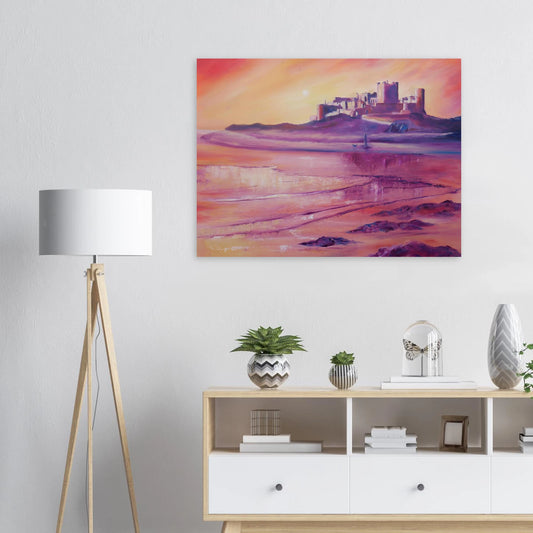 Bamburgh Castle Northumberland coastal fortress historic UK landmark fine art print
