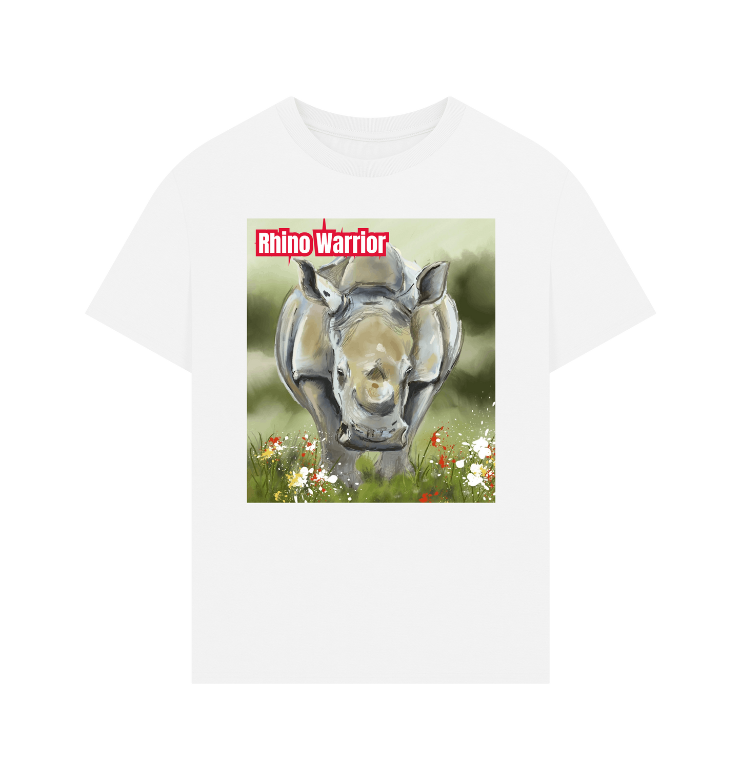 White Printed T-shirt Front